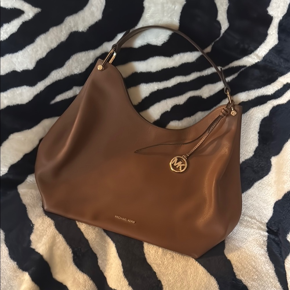 Michael Kors Tan Leather Hobo Bag